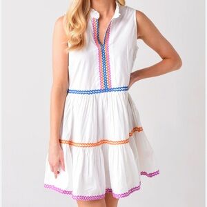Oliphant Sun Dress - white and multi (small)